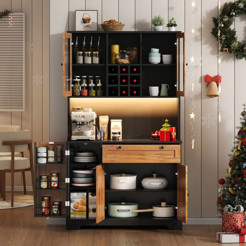 180cm Kitchen Pantry, Natural