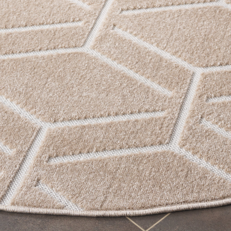 Mehinder Performance Geometric Rug, Square 6'7"
