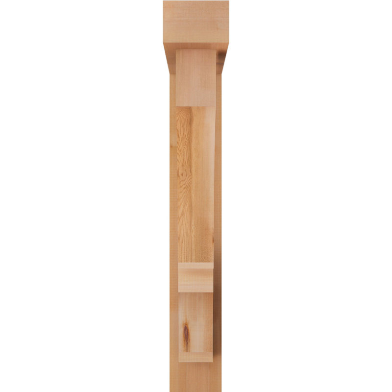 Support à bloc lisse l 5 1/2 po x P 30 po x H 38 po avec support décalé, cèdre rouge de l'Ouest, 38 x 30