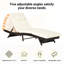 Chaises inclinables d'extérieur - Coussins d'eau pliables en acier, pelouse, bain de soleil, bord de la piscine, espace 2, salon 150, mousse confortable, jardin, plage