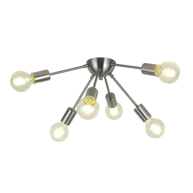 Rollins Semi Flush Mount, Brushed Nickel