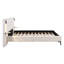 Lit tapissier Boucle avec lumières et tablettes intégrées, lit plateforme en tissu doux pour la chambre à coucher, blanc, très grand-1016913716-1016913715