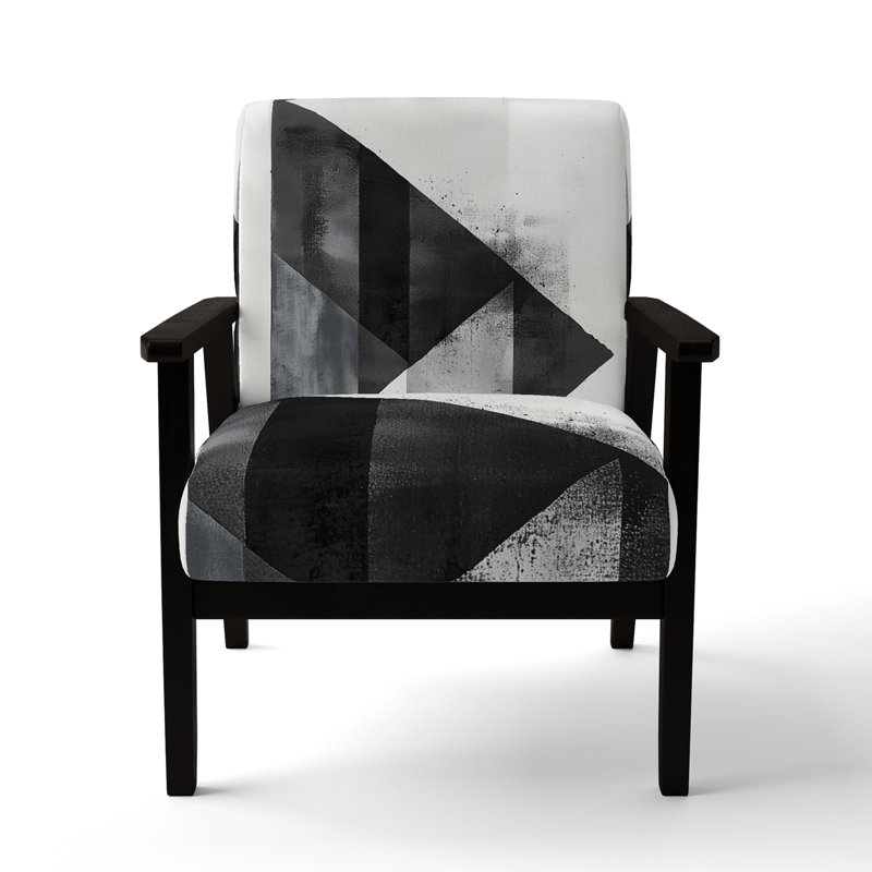 Chaise d'appoint Abstract Shapes, Accoudoirs carrés noirs