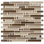 Happy Linear Glass, Metal and Natural Stone Mosaic Tile