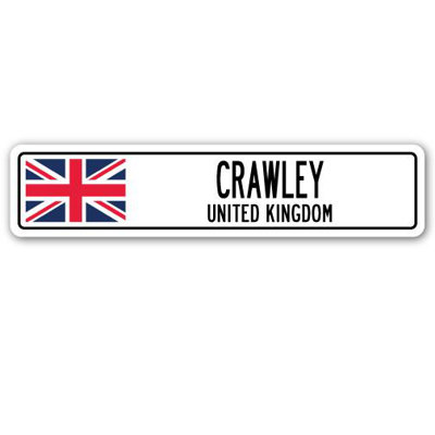 Panneau de signalisation en aluminium Abe Crawley, Royaume-Uni