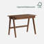  Bureau 47 po Mid-Century moderne en bois d'hévéa massif avec 2 tiroirs-779681713-779681715