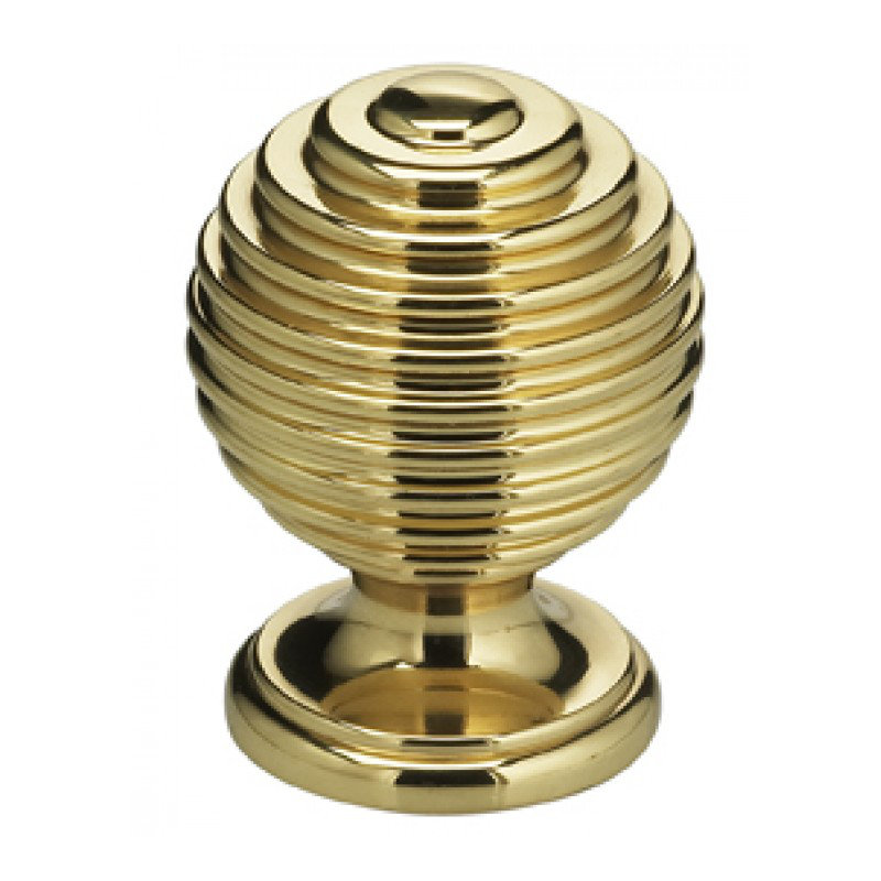 Poignée ronde rétro de 1 po de diamètre, H 1 po x l 1 po x P 1,31 po, Chrome satiné