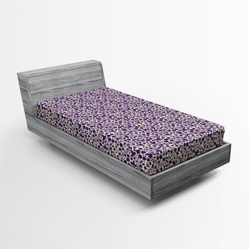 Microfiber Floral Fitted Sheet, Twin XL Fitted Sheet