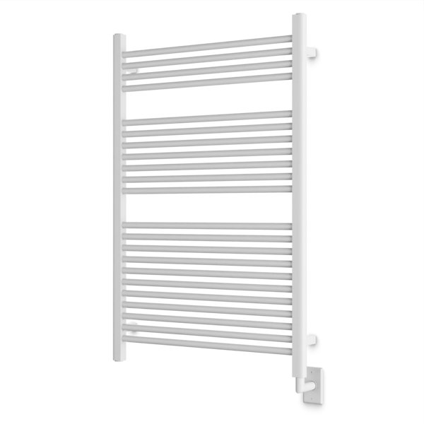 Chauffe-serviettes blanc câblé Artos M11175W-WH Artby, H 44 po x l 29,5 po x P 5,19 po, Blanc