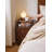 Solid Wood Nightstand with 2 Drawers and Pull‑Out Panel, Multipurpose Bedside Table & Sofa Side Table for Bedroom Living Room