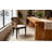 Rattan Barrel Back Design Solid Wood Base Upholstered Seat Accent Chair
