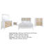 Ensemble de chambre pour grand lit 5 pièces Heo, tiroir tissé en rotin, tissu brun, blanc-114566147