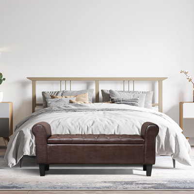Escarleth Faux Leather Upholstered Storage Bench