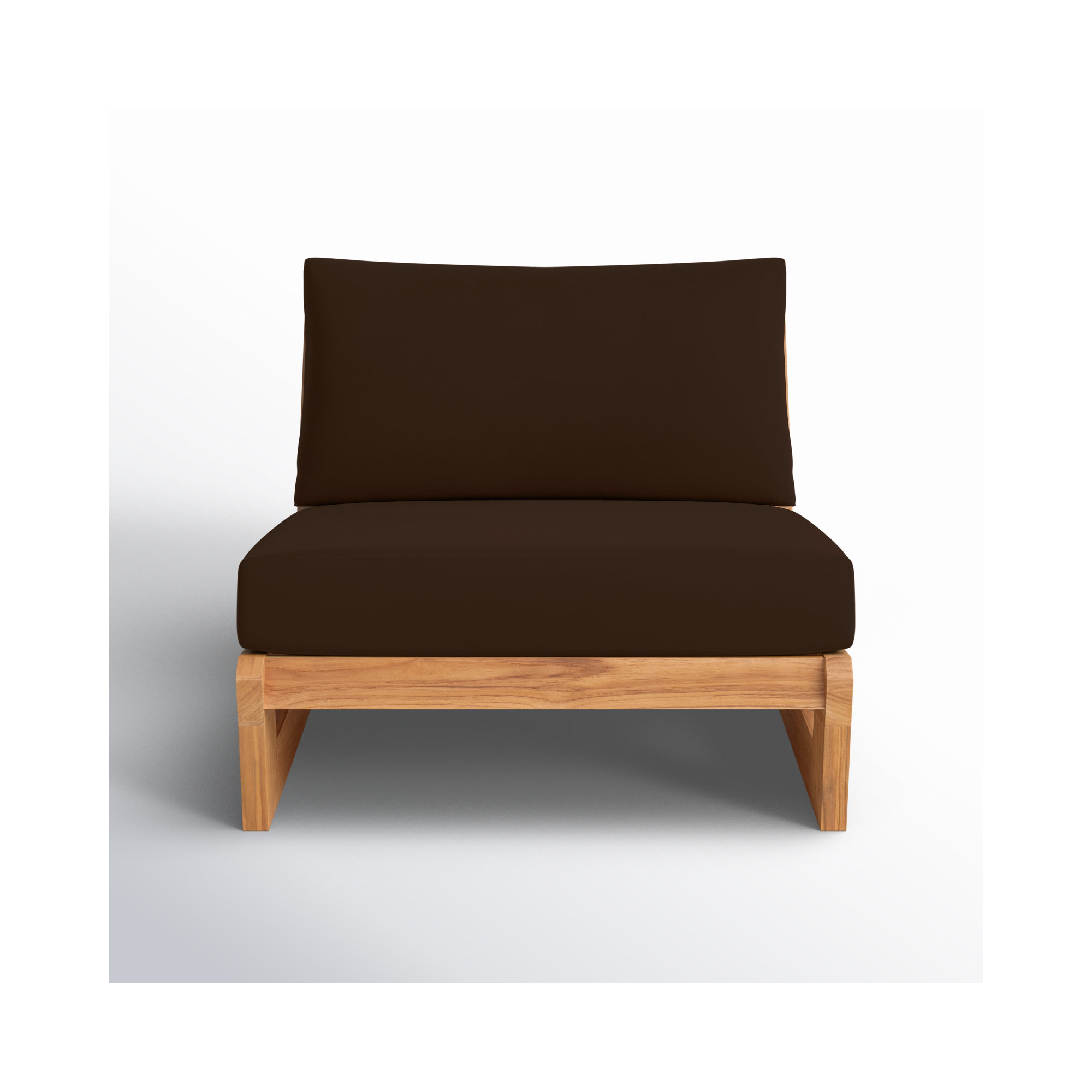Despina Teak Patio Chair with Cushions, Dark Brown