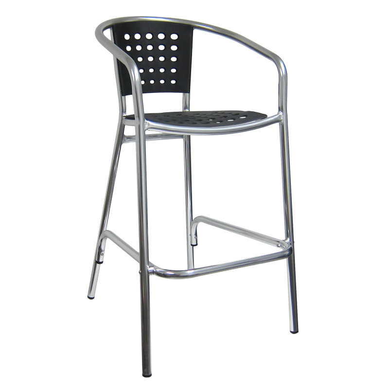 Tabouret de bar Brado, Noir