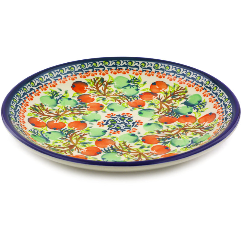 Assiette de poterie polie 8 "Apple Orchard