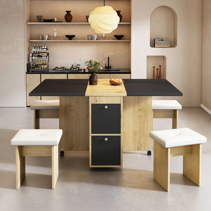 4 - Person Dining Set, Black