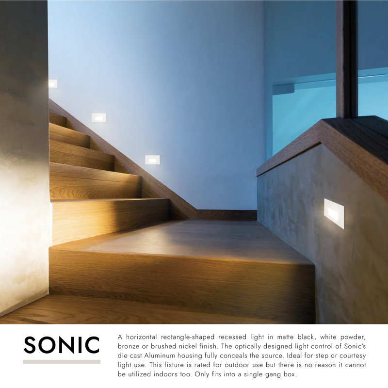 Sonic LED Step Light, Gray, 120V