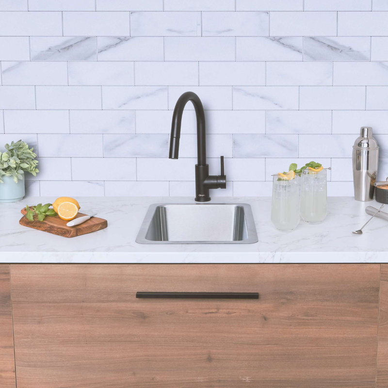 Builder Stylish Zafra S-409T 12-1/2" Undermount Stainless Steel Kitchen Sink
