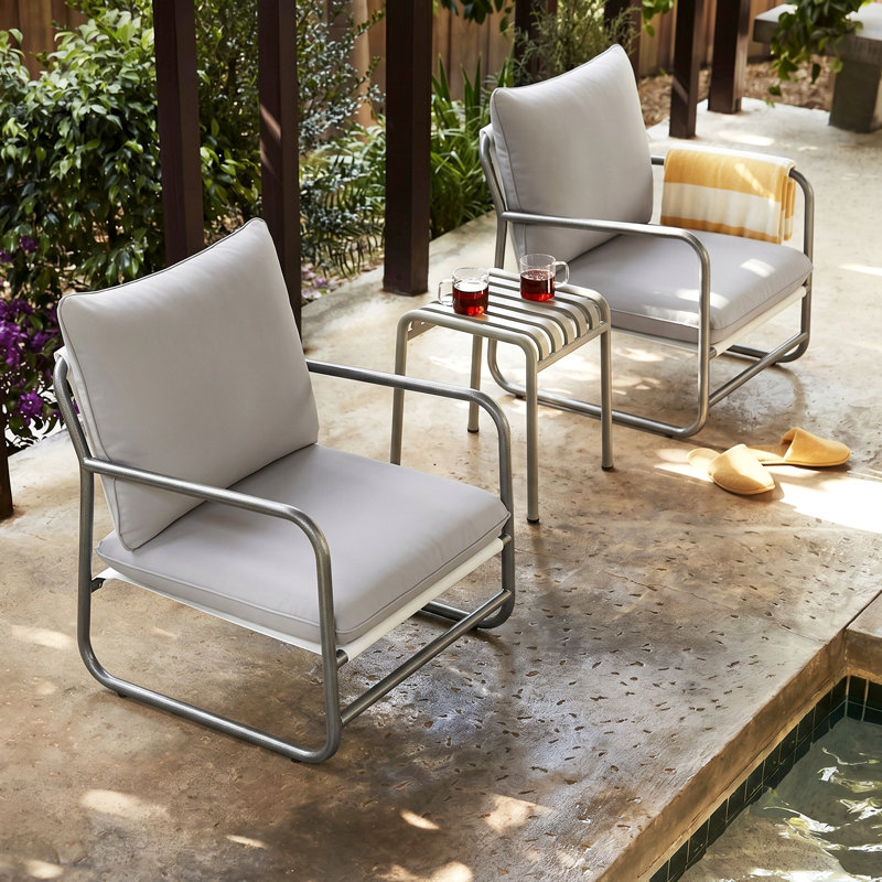 Chaise avec accoudoirs hydrofuge Orlune, 2