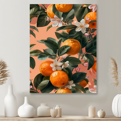 Orange Green Orange Trees II - Fruits Wall Decor
