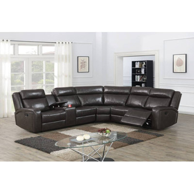 Upholstered Reclining L-Shaped Sectional Left Hand Facing