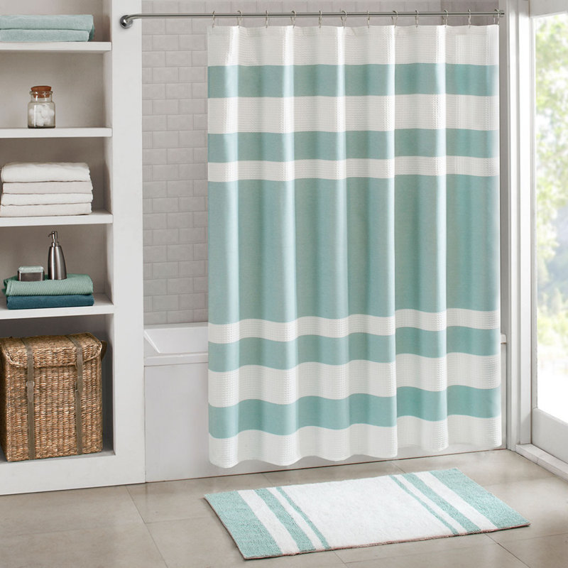 Rideau de douche avec traitement 3M Aqua 72 x 72 po, Turquoise, H 72 po x l 72 po