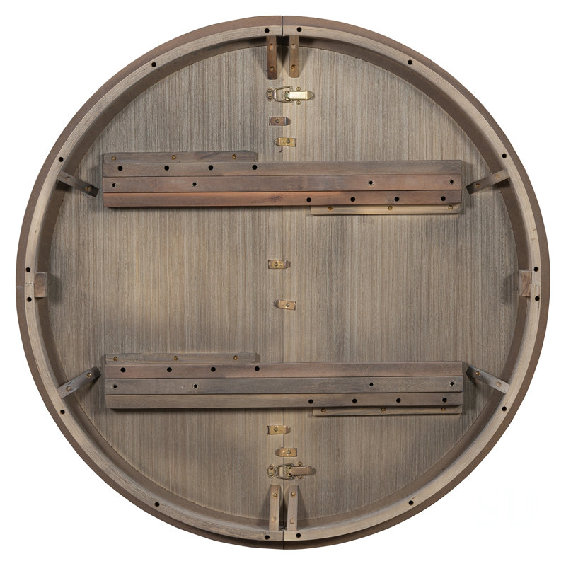 Ensemble de salle à manger rond extensible rétro 5 pièces avec 4 chaises rembourrées, pour cuisine et salle à manger