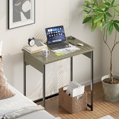 Bureau d'ordinateur 75 cm (29,5 po) pour petits espaces, bureau moderne pour bureau à domicile, grand plateau et structure en acier