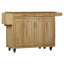 Chariot de cuisine Locust Grove avec plateau en bois
