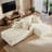 Méridienne double en velours côtelé compressible 80 po - Canapé moelleux moderne - Aucun assemblage requis-321117540