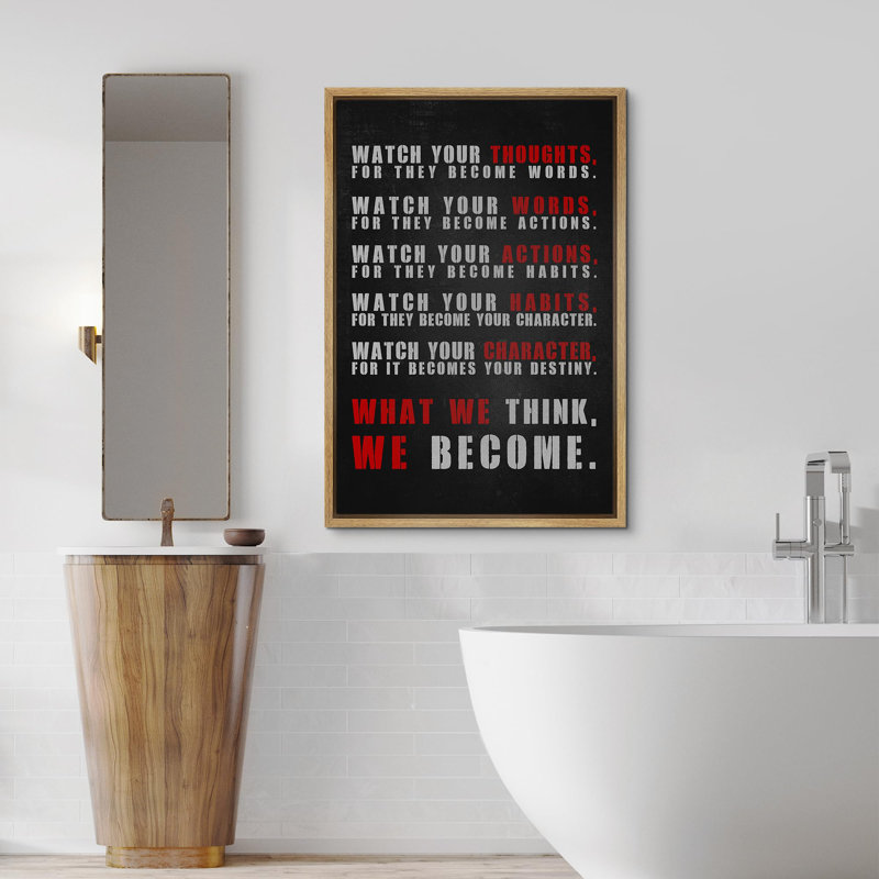 Citation inspirante sur toile, Naturel, H 24 po x l 16 po x P 1,5 po