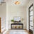Luminora Handwoven Rattan Boho Glass Flush Mount Ceiling Light