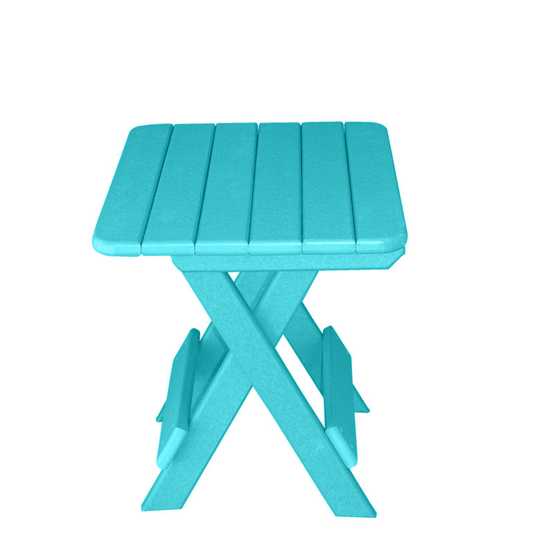 Table d'appoint pliable Ansel, Bleu sarcelle