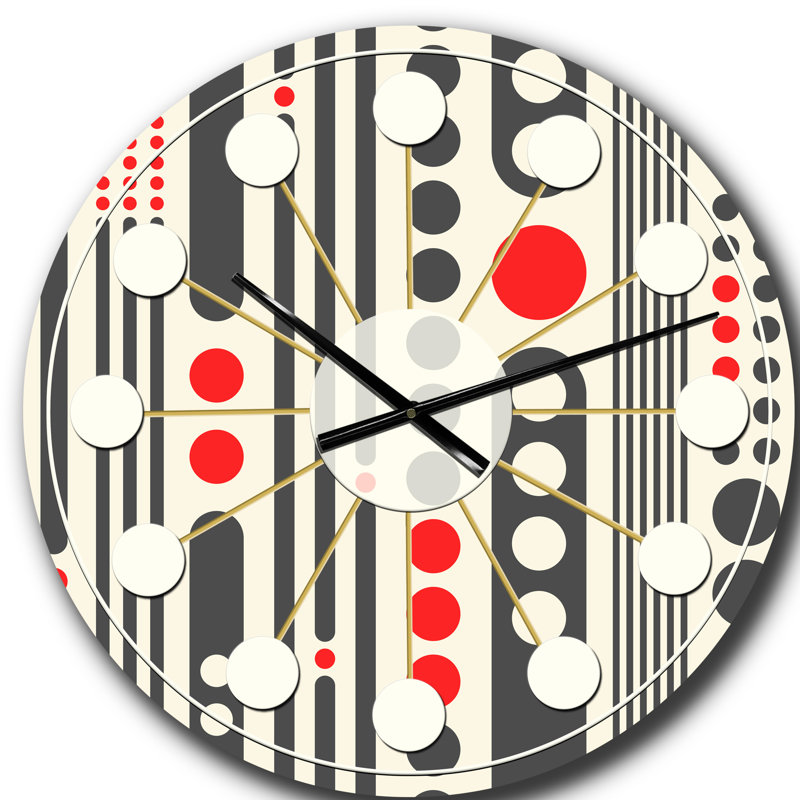 Horloge murale rétro Mid-Century, Grand