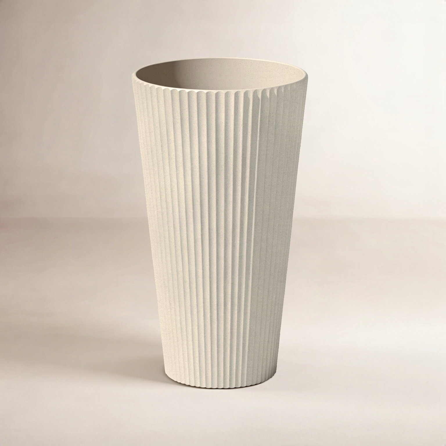 Demi 15" Pot Planter, Sand, 1