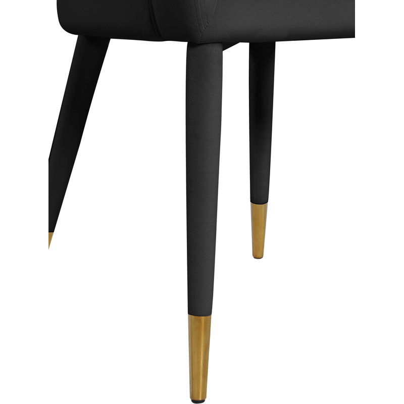 Chaise parsons rembourrée 31,5 po Yonkers, Velours noir
