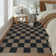 Vilena Checkerboard Pattern Washable Area Rug - Bold Textured Design for Living Room, Bedroom, or Kitchen Decor