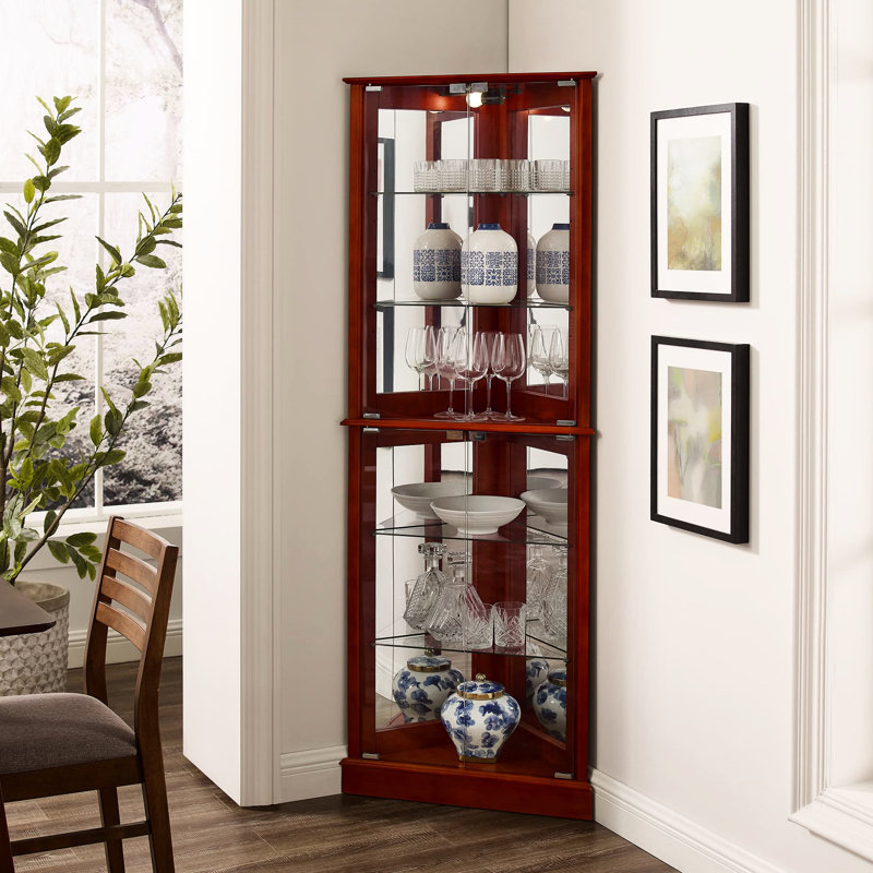 Armoire d'angle à tablettes réglables