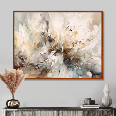 White And Grey Geometric Depths I - Abstract Geometric Canvas Print Wall Art - Minimalism Wall art Print