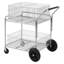 Rolling File Cart 2-Tier Mobile Wire Mail Cart with Lockable Wheels, for Office Records Room, Heavy-Duty File Folder Organizer Utility Wagon, with 264.55 lbs / 120 kg Load, 37.6 x 22.4 x 38 in
