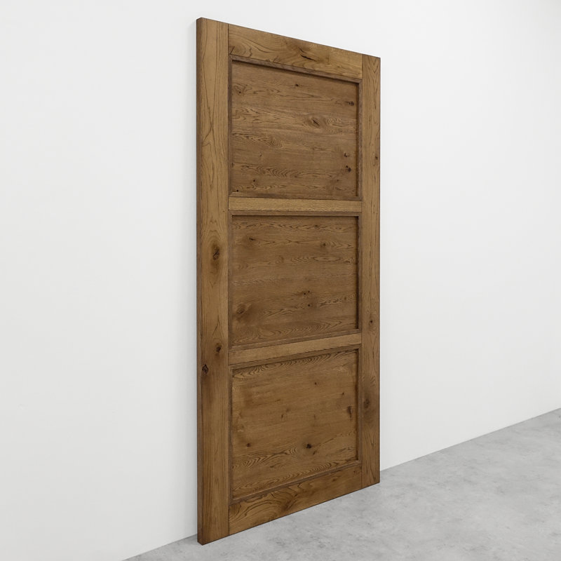 Alondria Oak with Rattan Barn Door, Brown