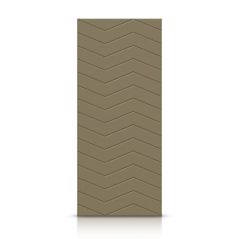 Porte standard à panneaux en bois, Vert olive, 36 po x 80 po