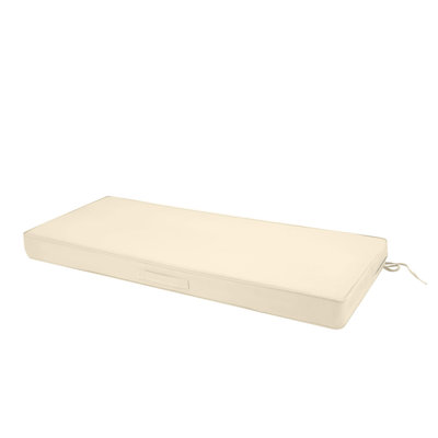 Coussins de banc sur mesure (10 cm d'épaisseur) pour mobilier d'intérieur/extérieur et appuis de fenêtre en baie | Mousse haute résilience 70D, antidérapante, anti-chat, housse amovible zippée