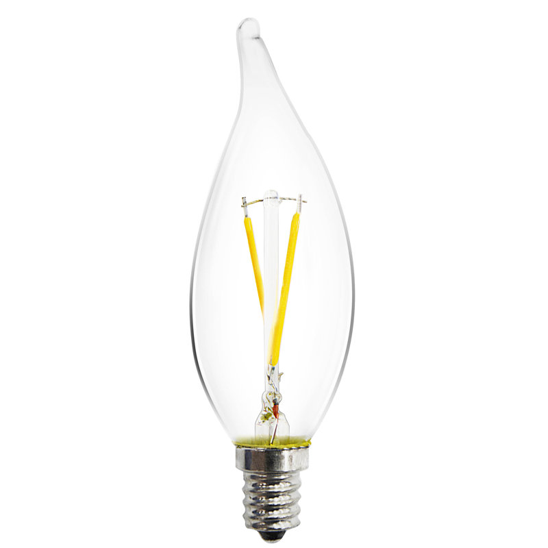 2 W CA10 E12/Candelabra 2700 K LED Smart Bulb