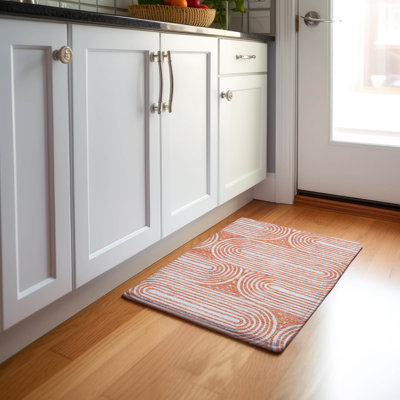 Premium Machine Washable Cerrito AMF540 Salmon Rug