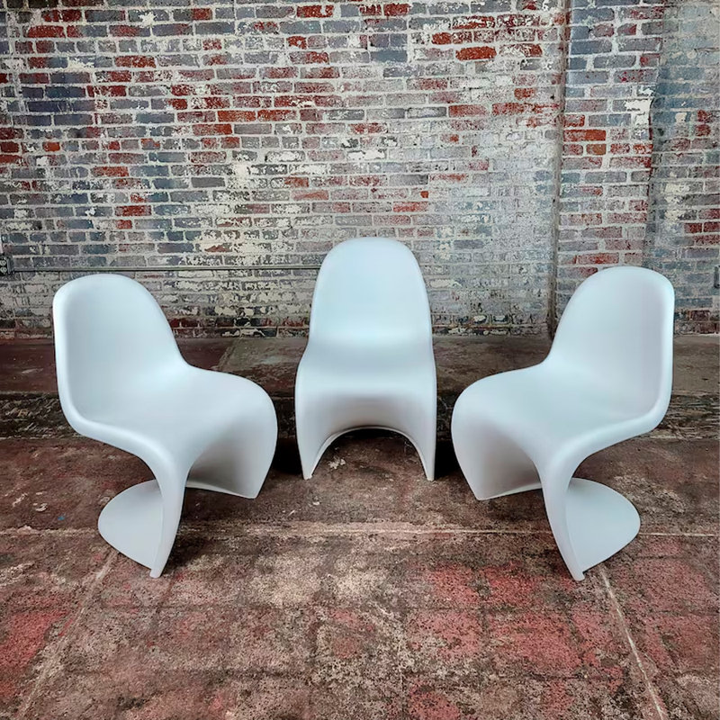 17'' H Stacking Side Chair, White