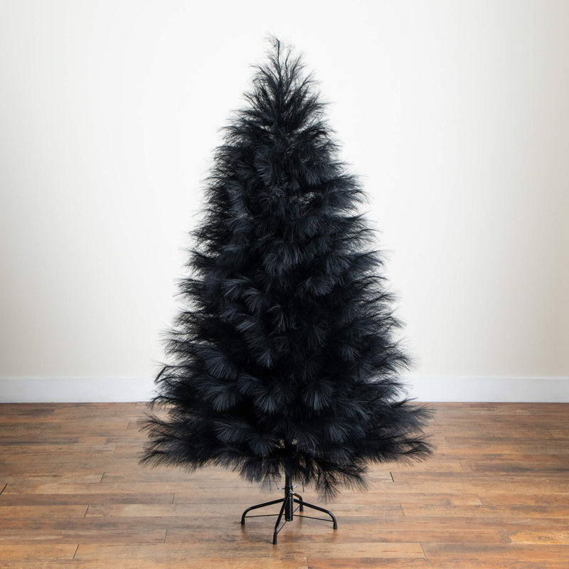 Arbre de Noël artificiel rétro argenté avec 45 mini boules décoratives rouges et base en bois, H 6 po x l 40 po x P 24 po