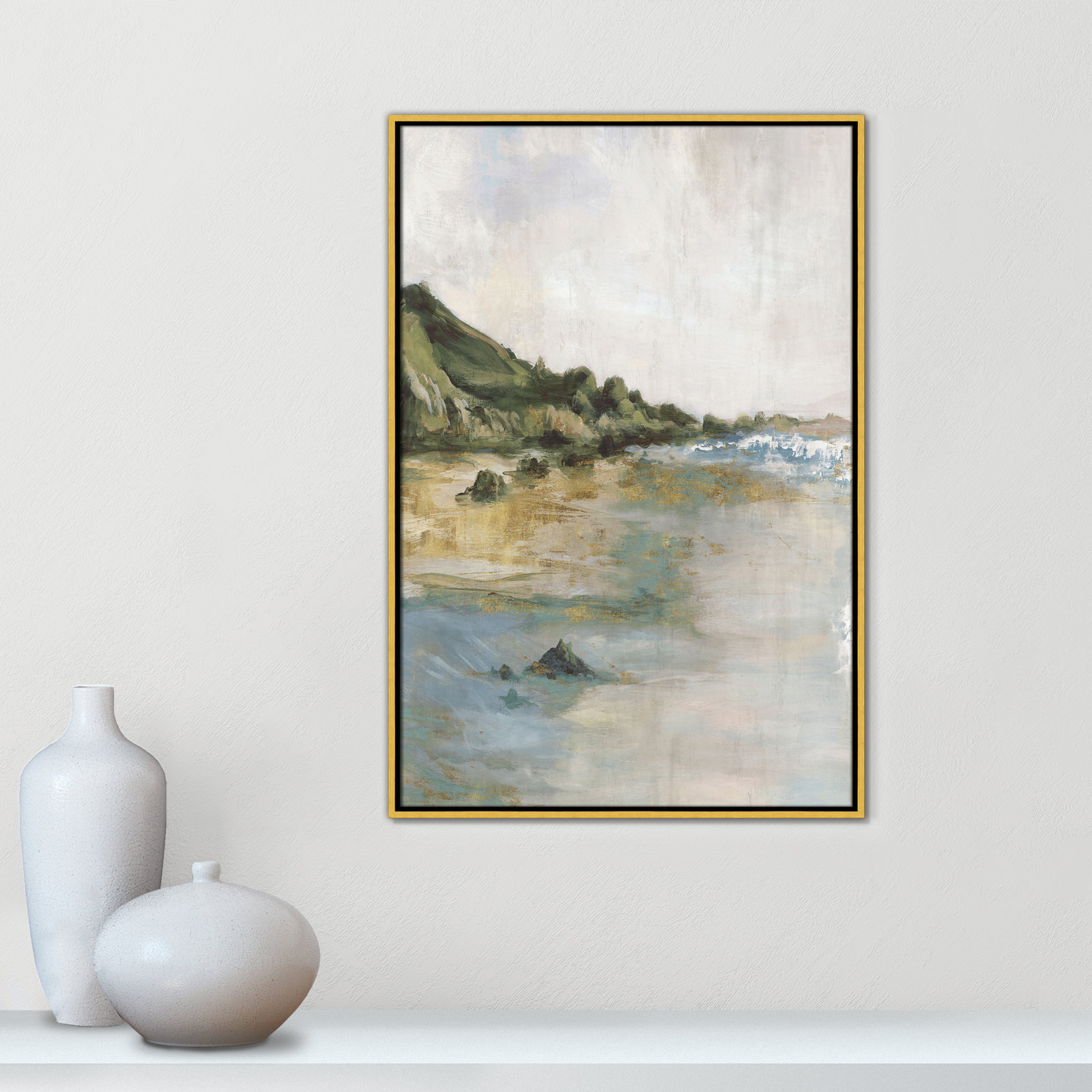 Cordoba "Tide's Edge" Print, 37.5" H x 25.5" W, Gold