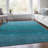 Machine Washable Indoor/Outdoor Xhevrie Teal Rug-1147510036
